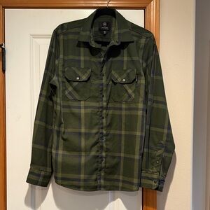 Flylow Men's Green Plaid shirt small